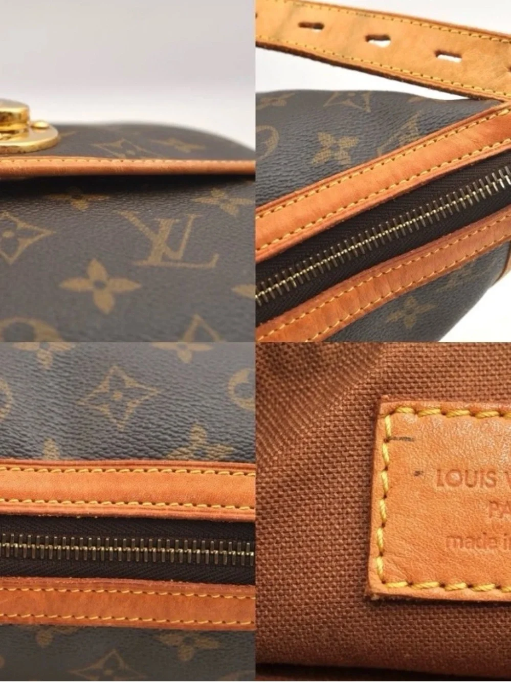 Discontinued Louis Vuitton Brown Monogram Crescent Tulum GM Shoulder Bag